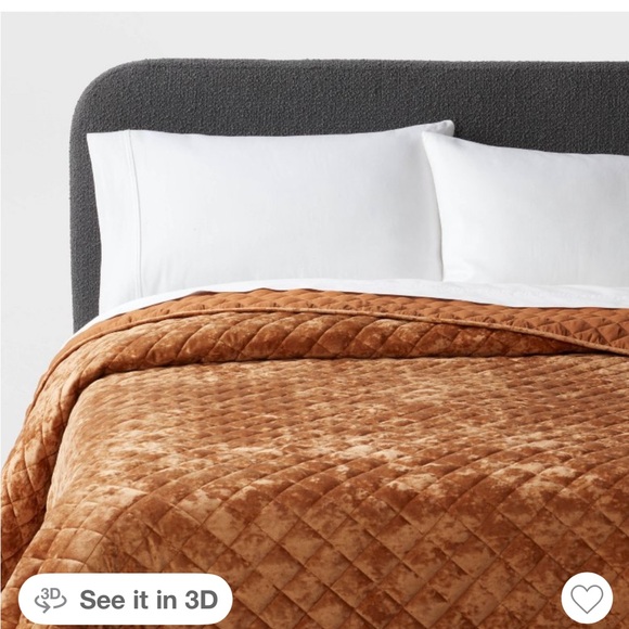 Threshold Other - Threshold King Luxe Diamond Stitch Velvet Quilt. Camel